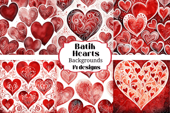 14 Batik Heart Digital Paper Backgrounds: A Crafter's Guide