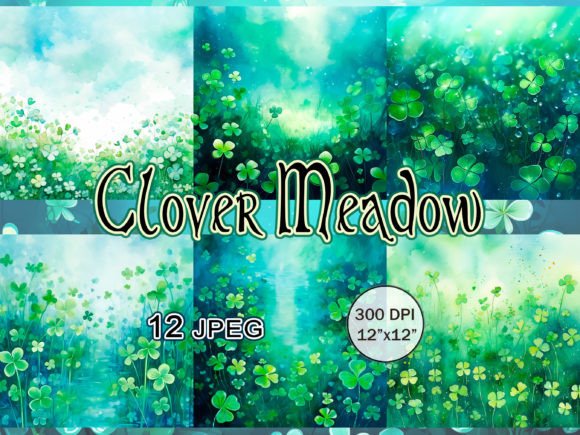 Clover Meadow JPEG Backgrounds: A Designer's Green Toolkit