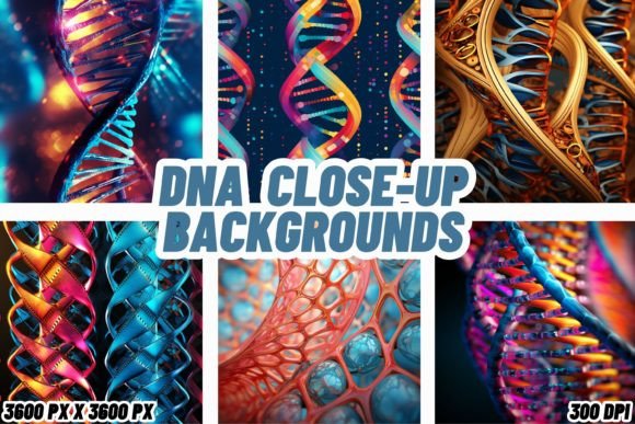 DNA Close Up Backgrounds: A Microscopic Journey for Modern Design