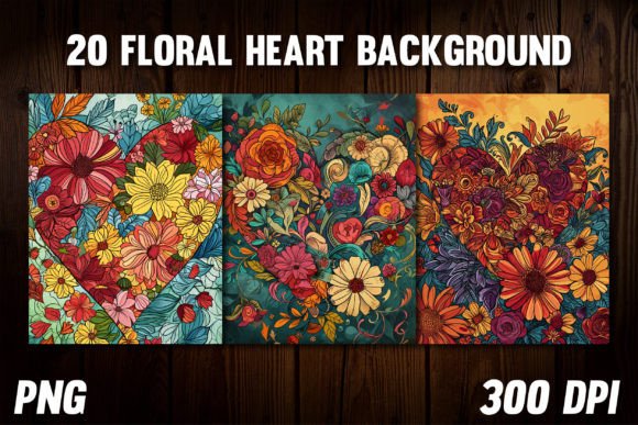 Floral Heart Backgrounds for Covers 3: Elevate Your Design