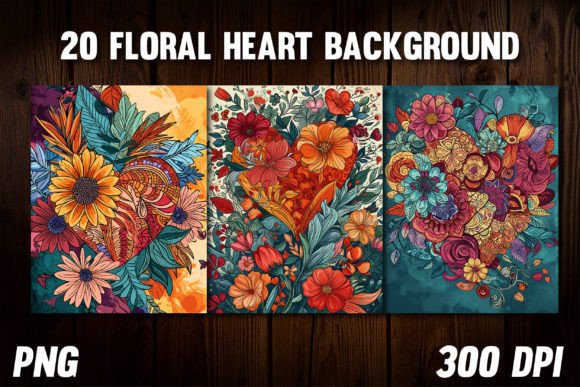 Floral Heart Backgrounds for Covers 5: Elevate Your Projects