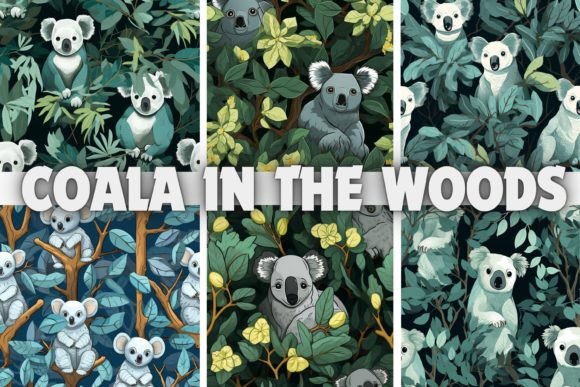 Koala in the Woods Backgrounds: A Digital Escape