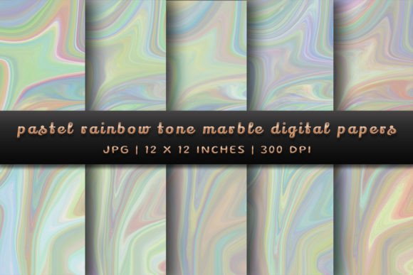 Pastel Rainbow Tone Marble Backgrounds: A Modern Design Essential