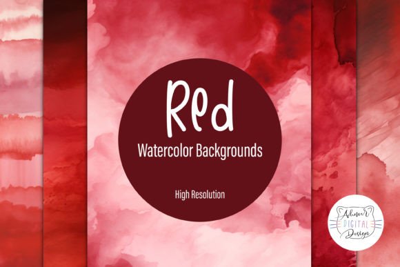 Red Watercolor Backgrounds: Bold, Artistic Design Assets