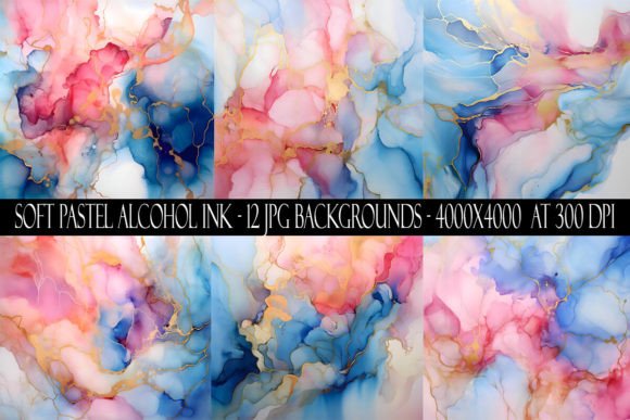Soft Pastel Alcohol Ink Backgrounds: Elevate Your Creative Projects