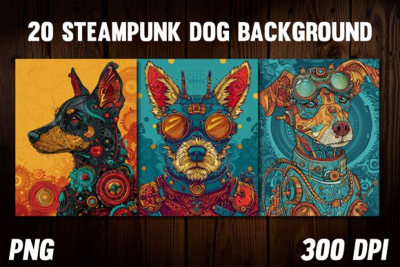 Steampunk Dog Backgrounds for Covers 4: A Designer's Guide