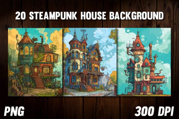 Steampunk House Backgrounds for Covers 2: A Designer's Guide