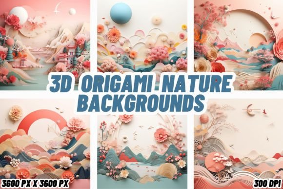 Step Into Nature with 3D Origami Nature Backgrounds