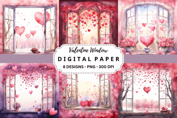 Stunning Valentine Window Backgrounds for Your Projects