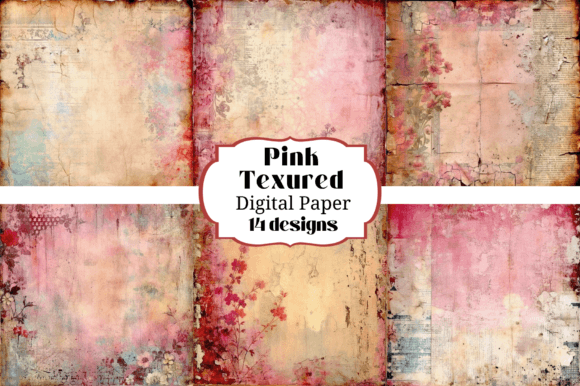 Unleash Nostalgic Charm with 14 Vintage Pink Distressed Backgrounds
