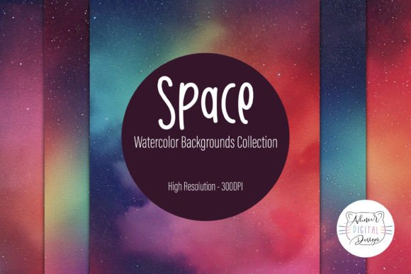 Unlock Your Creativity with Space Watercolor Backgrounds
