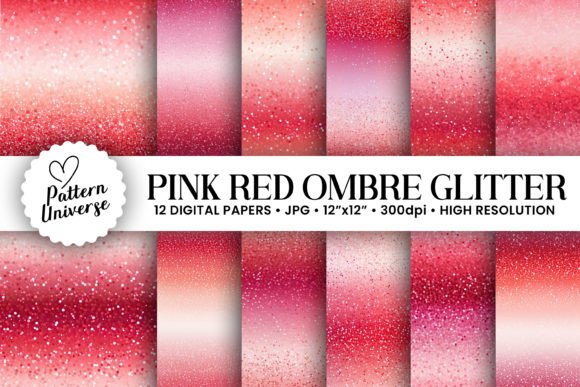 Unveiling the Magic of Pink & Red Ombre Glitter Backgrounds