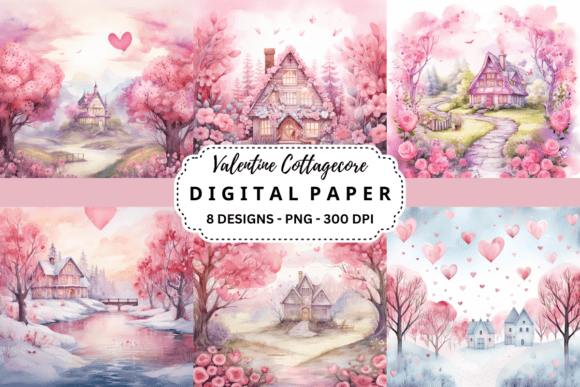 Valentine Cottagecore Backgrounds: A Designer's Asset Guide